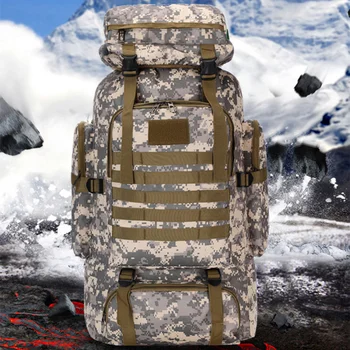 Мужской камуфляжный тактический рюкзак большой емкости, водонепроницаемая армейская походная спортивная сумка для скалолазания, Походный рюкзак для путешествий на открытом воздухе