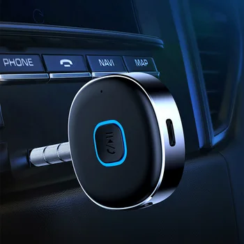 Аудиоприемник, совместимый с Bluetooth, разъем AUX 3-5 мм, Портативный стереоадаптер, Автоматическое сопряжение музыки, домашний автомобильный динамик, телефон