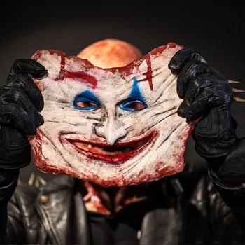 Реквизит Джокера-клоуна, маски с двойным лицом, черепа террористов, подарки для вечеринки на Хэллоуин, игрушки для мужчин, Латексная маска, маски на Хэллоуин, Косплей Костюм