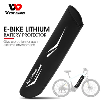 Чехол для батарейного отсека WEST BIKING Ebike, Пылезащитный чехол для рамы электрического велосипеда, Светоотражающий Чехол для батарейного отсека, аксессуары для велоспорта