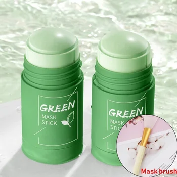 40 г очищающего зеленого чая green maskstick mud bar mask контроль масла против акне баклажан уход за кожей отбеливание сужение пор акне