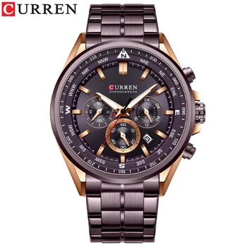 Мужские часы Curren 8399 с календарем, мужские часы с шестью контактами, кварцевые часы, деловые спортивные мужские часы