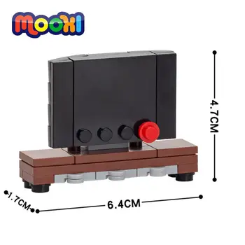 Серия мебели MOOXI City, ТВ-шкаф, конструктор, игрушка для детей, Совместимая с сборкой Обучающая модель кирпича, подарок MOC4019