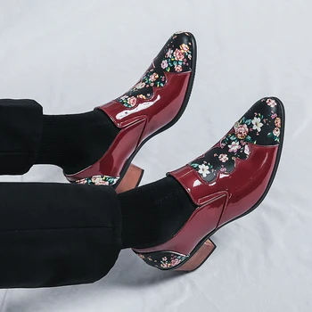 Мужская деловая кожаная обувь, Британская коричневая Повседневная кожаная обувь с острым кружевом, Мужская Модельная обувь, Свадебная обувь 38-46