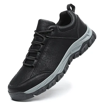 2023 Мужская обувь, кожаная водонепроницаемая спортивная обувь, мужская обувь для отдыха среднего и пожилого возраста, обувь для бега на больших досках, уличная обувь