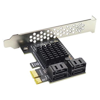 4-Портовая карта расширения SATA III PCIe 6 Гбит/с от SATA до PCI-e 1X контроллер с кронштейном