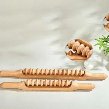 Профессиональный массажный инструмент Гуа Ша из дерева бук, массажер-палочка для снятия мягких тканей, лечения боли в спине, руках, плечах
