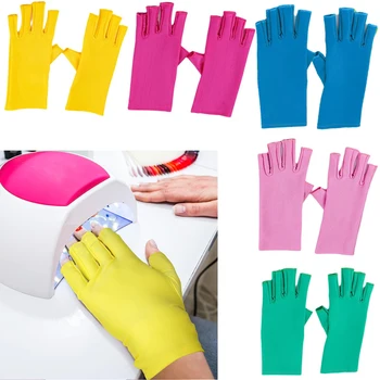 УФ-Перчатки для Гелевой Лампы Для Ногтей, 1 Пара Перчаток Для Радиационной Защиты, Маникюрные Lampara UV Led, Женские Инструменты Для Маникюра Nail Art