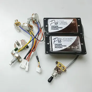 1 Комплект звукоснимателей Pro Classic и Bridge Alnico Neck Bridge с разъемами для жгута проводов и 3-позиционными переключателями для электрогитары