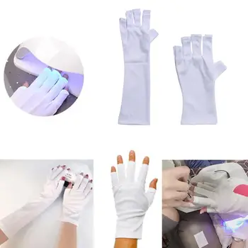 1 Пара Перчаток для защиты ногтей от ультрафиолета, Вентилируемые Перчатки, Светодиодная лампа, Радиационно-стойкие перчатки, Сушилка для солнцезащитного крема, Инструменты для маникюра и ногтей.