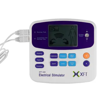 Профессиональный электростимулятор XFT-320, массажер, Двойная машина Tens, Цифровой массаж для расслабления тела
