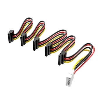 Разветвитель питания жесткого диска SATA 1-5 SATA, кабель-адаптер, шнур для разъединения ПК