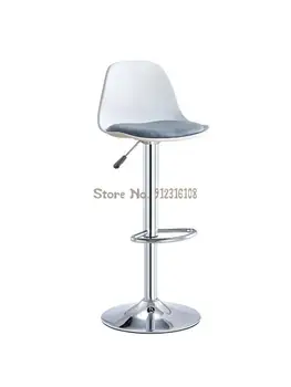 Барный стул на стойке регистрации, кресельный подъемник, домашний косметический стул, скандинавский современный модный вращающийся барный стул с простой спинкой