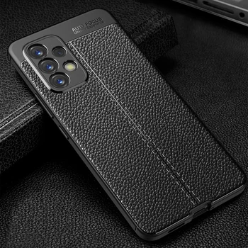 Противоударный Чехол для Samsung A53 A33 5G Текстура кожи Мягкая Силиконовая Задняя крышка Телефона для Samsung Galaxy A33 A53 5G