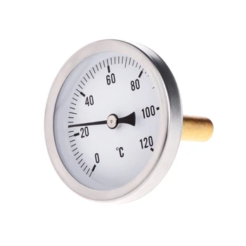 горизонтальный термометр с циферблатом 63 мм Алюминиевый измеритель температуры жидкой воды