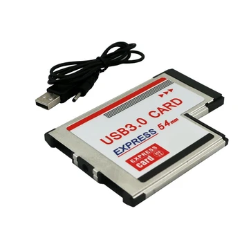 54 мм К USB 3,0x2 Порты и Разъемы Expresscard PCI-E К USB Адаптер Конвертер Express Card Металл + Пластик Для Ноутбука Тетрадь