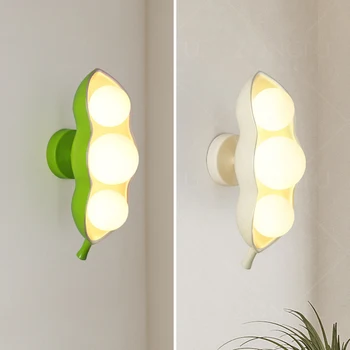 Прикроватный настенный светильник для спальни LED Nordic pea светильник для детской комнаты, лампа для чтения в гостиной, фоновый настенный светильник для кабинета