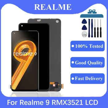 Оригинальный Дисплей Для OPPO Realme 9 4G RMX3521 ЖК-дисплей С Сенсорным Экраном Digiziter В Сборе Для Замены ЖК-дисплея Realme 9
