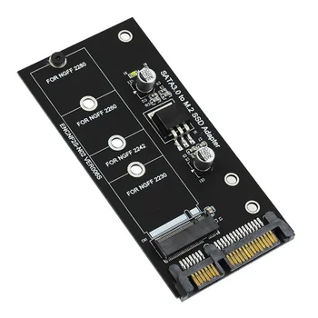 M.2 SATA Адаптер M2-SATA Адаптер M.2-SATA Адаптер M.2 NGFF Конвертер 2,5-дюймовой карты SATA3 B Key для SSD-накопителя 2230-2280 M2