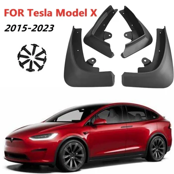 Для Tesla Модель X 2023 2022 2021 2020 2019 2018 201 2016 2015 Автомобильный брызговик на крыло брызговики Брызговики
