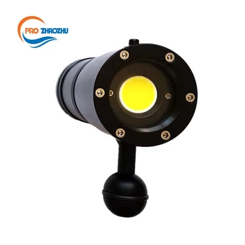 Видео Фонарь для дайвинга COB 5000 Люмен IP68 Перезаряжаемый фонарь для дайвинга с широким освещением