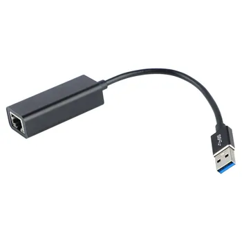 Адаптер USB C к Ethernet с подсветкой Конвертер гигабитного кабеля USB Type C в RJ45 для планшета Black hot