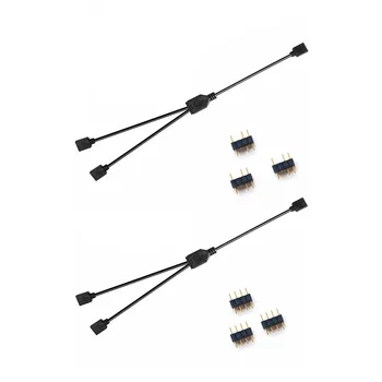 Поддержка Адаптера Удлинительного кабеля ARGB 5V 3Pin/12V 4Pin для Компьютерных Плат ASUS/MICROSTAR/Huaqing Кабель-Разветвитель