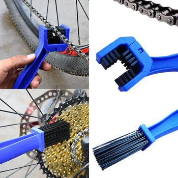 Щетка для чистки цепи мотоцикла, горного велосипеда, скутера, двухсторонняя щетка для деталей цепи, щетка для чистки 1 шт.