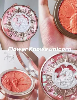 Серия Unicorn рельефные румяна peach rouge нежная нелетающая пудра для макияжа nude