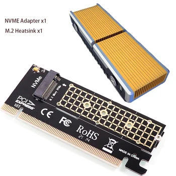 M.2 NVMe SSD NGFF К Адаптеру PCIE X4 M Key Card PCI-e PCI Express 3.0 2230-2280 Размер M2 Pcie Адаптер с Медным Радиатором