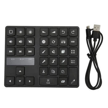 Мини-клавиатура для рисования, 35 клавиш, эргономичная клавиатура для рисования одной рукой, быстрая клавиатура для IOS для OS X H