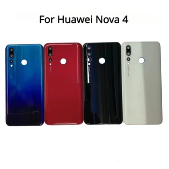 Для Huawei Nova 4 Задняя крышка батарейного отсека Задняя панель дверцы корпуса Запасные части для задней крышки Huawei Nova4
