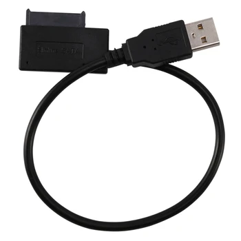 Кабель-преобразователь USB 2.0 в Mini Sata II 7 + 6 13Pin-адаптер для ноутбука CD/DVD Slimline Drive