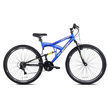 29 дюймов. Мужской горный велосипед с двойной подвеской, синий Mtb, Велосипедные виды спорта