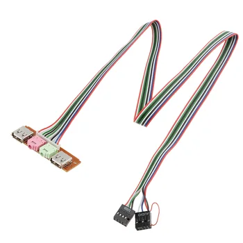 Аудиовыход I/0, двойной USB кабель для платы на передней панели для корпуса компьютера