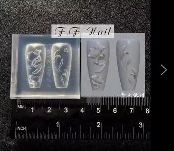 акриловые формы для ногтей с цветком ириса, 3D-формы для ногтей, украшения для ногтей, силиконовые пластины для тиснения, товары для ногтей, аксессуары для ногтей