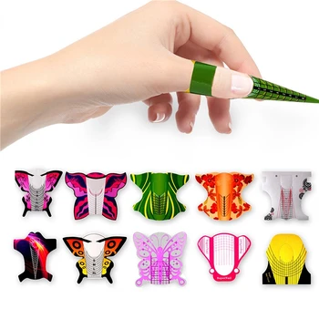 Наклейка для наращивания ногтей Высококачественная акция Новый продукт Форма для наращивания ногтей бабочка 100шт