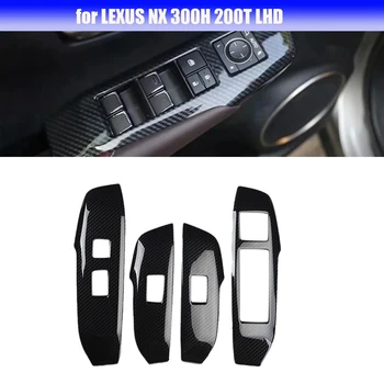 Накладка панели переключателя кнопки стеклоподъемника 4ШТ для LEXUS NX 300H 200T Декоративные наклейки для регулировки окна автомобиля