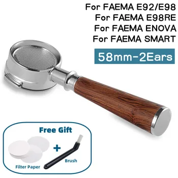 Для FAEMA E92/E98/E98RE/ENOVA/SMART Держатель Фильтра Для Кофемашины FAEMA 58 мм Бездонный Переносной Фильтр для Кофеварки FAEMA
