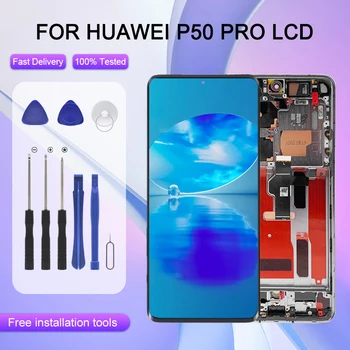 Бесплатная Доставка 6,6 Дюймов Для Huawei P50 Pro ЖК-дисплей С Сенсорной Панелью, Дигитайзер В Сборе, Ремонт Дисплея JAD-AL50 JAD-LX9 С Инструментами