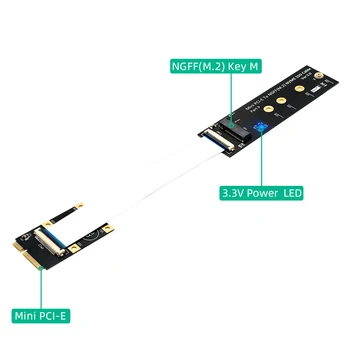 M.2 (NGFF) для адаптера NVME Key M к Mini PCI-E с кабелем FFC для ПК