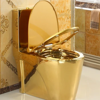 золотой унитаз super whirlpool 8.0 с большой трубкой для экономии туалетной воды и дезодорации