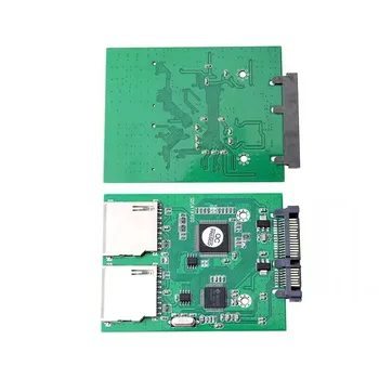 2-портовая двойная карта памяти SD SDHC с защищенной цифровой картой памяти MMC и адаптером-преобразователем 7 + 15P SATA Serial ATA