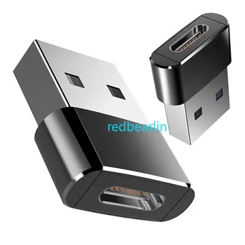 100шт Металлический USB-Штекер К Type C Женский OTG Адаптер USB C Конвертер Для Xiaomi Nexus 5x6p Oneplus 3 2 Macbook USB Type-C Адаптер