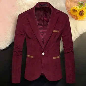 Мужской пиджак Стильные мужские приталенные пиджаки с лацканами контрастного цвета для официальных деловых свадеб, мужской наряд жениха