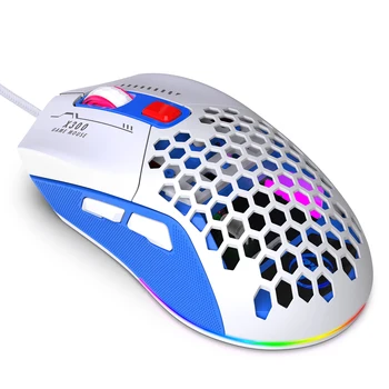 Программируемая игровая мышь X300 7200 точек на дюйм, сотовая выдалбливаемая сменная задняя крышка, игровые мыши с RGB подсветкой