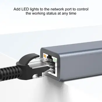 Сетевой адаптер Ethernet для Mac Os Высокоскоростной адаптер Ethernet 2-в-1 Usb3.0 /type-c к Rj45 без драйверов для настольных компьютеров для Windows