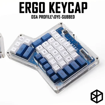 Колпачки для ключей с подкладкой из красителя Dsa ergodox ergo pbt для пользовательских механических клавиатур Infinity ErgoDox Ergonomic Keyboard keycaps белый синий
