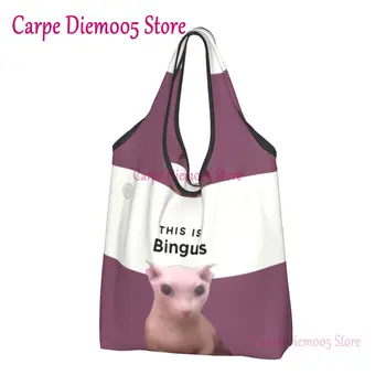 Пользовательские сумки-шопперы Bingus, женские портативные сумки-шопперы большой емкости, сумки-шопперы Kawaii Sphynx Cat