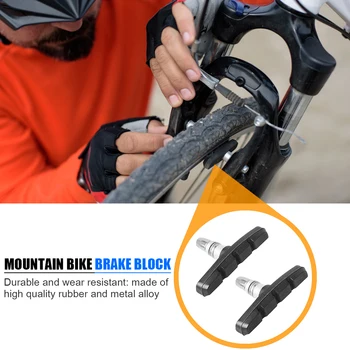 Тормозные колодки V-brake 12 пар с симметричной резьбой 70 мм, аксессуары для велосипеда, черные тормозные колодки, запчасти для велоспорта, долговечность, высокое качество